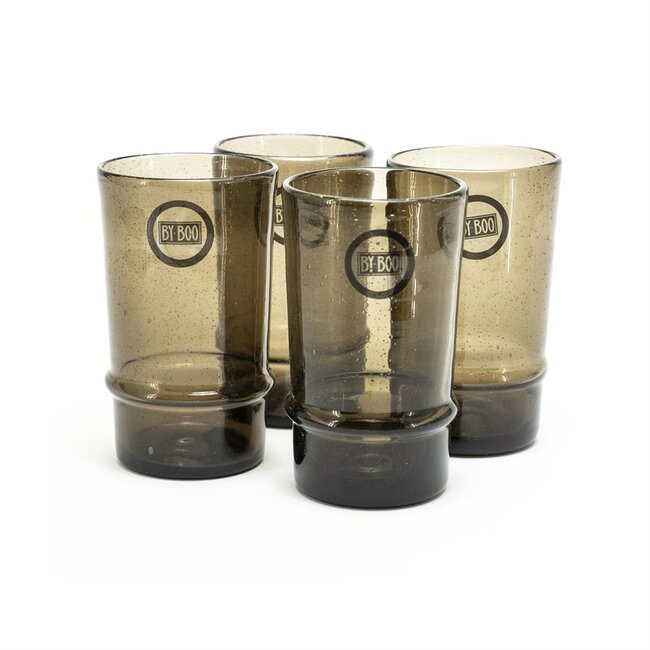 By Boo Drink glas Bubble groot - bruin