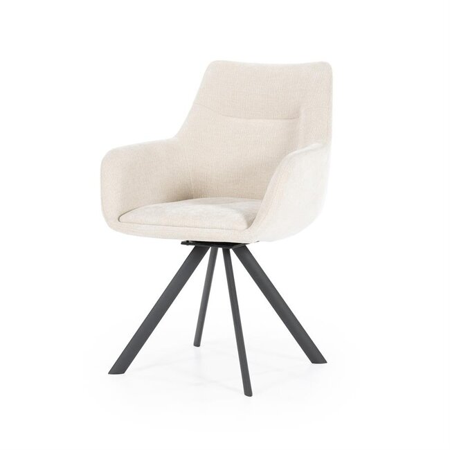 By Boo Eettafelstoel Bliss met armleuning - beige