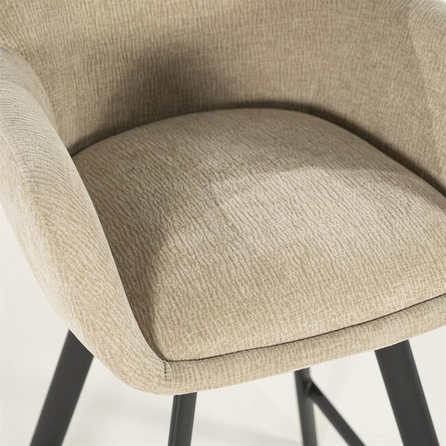 By Boo Barstoel Bliss with armleuning - taupe
