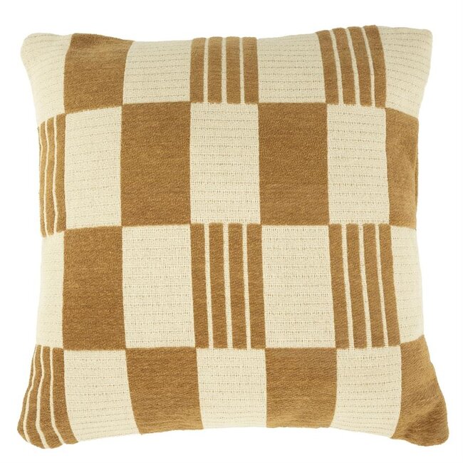 By Boo Kussen Twist 45x45 cm – mosterd