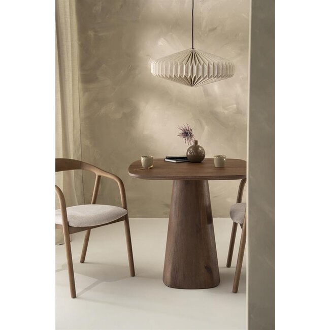Eleonora Eettafel Aron vierkant 80x80 - lichtbruin