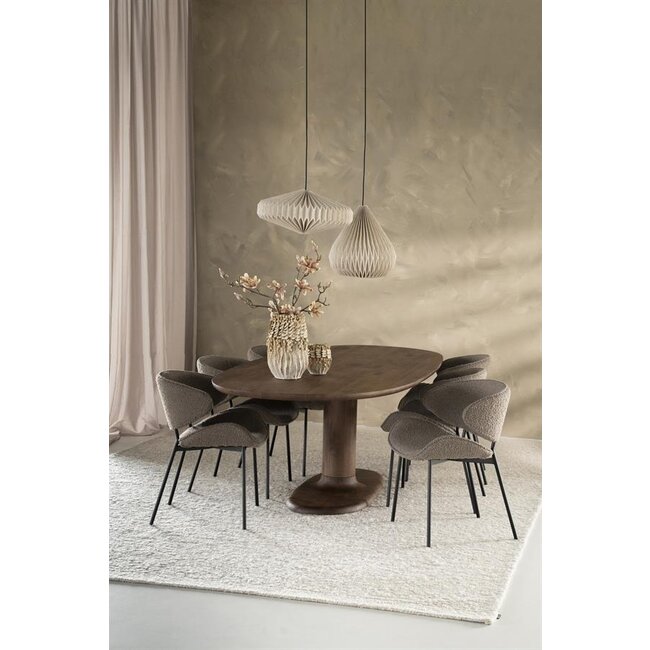 Eleonora Eettafel Coco 180x110 cm - lichtbruin
