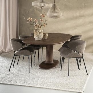 Eleonora Eettafel Coco 240x110 cm - lichtbruin