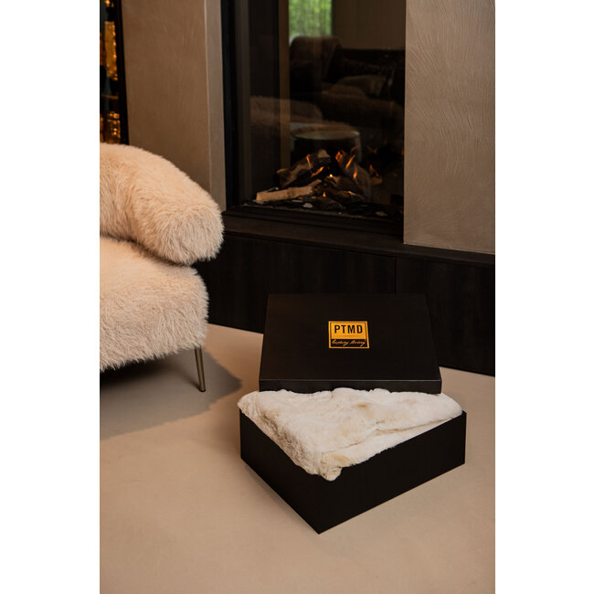 PTMD Fauteuil Hair Cream met champagne kleurige poten