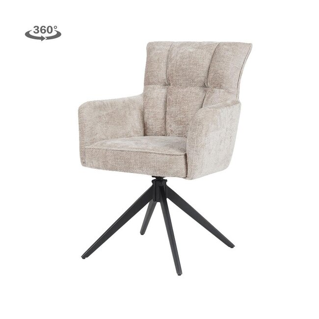 Tower Living Bardi Armstoel - Haga 30 beige (draaibaar)