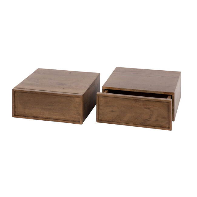 WoonStijl Nachtkastje Frame met 1 lade - set van 2 nachtkastjes