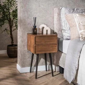 WoonStijl Nachtkastje Frame met 2 lades - set van 2