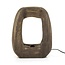 By Boo Tafellamp Gibs groot - bruin: Sfeervolle houten designlamp