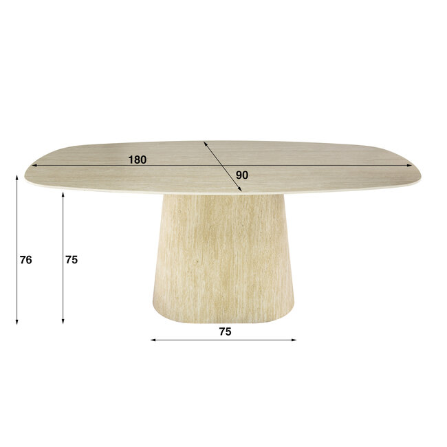 WoonStijl Eettafel Centro 180