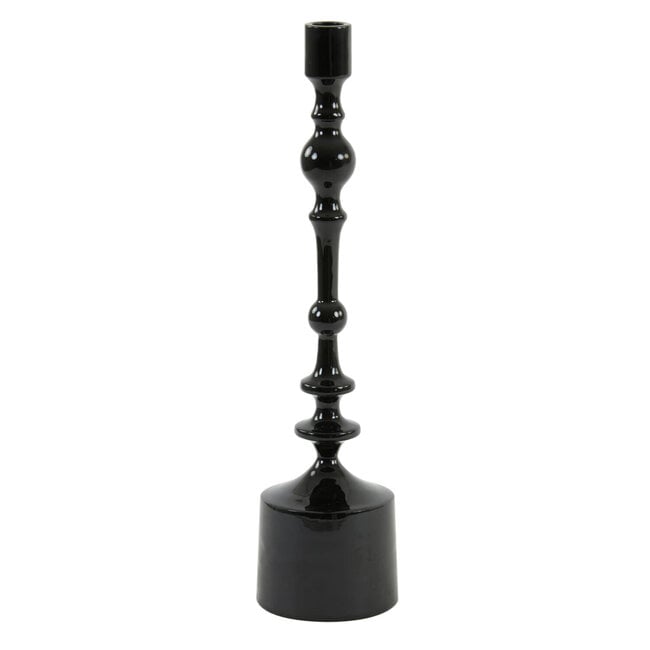 Light en Living Kandelaar Ø10x42 cm SHEVA glanzend zwart