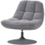 Woood Elvi Draaifauteuil Chenille Structuur Lichtgrijs