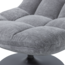 Woood Elvi Draaifauteuil Chenille Structuur Lichtgrijs