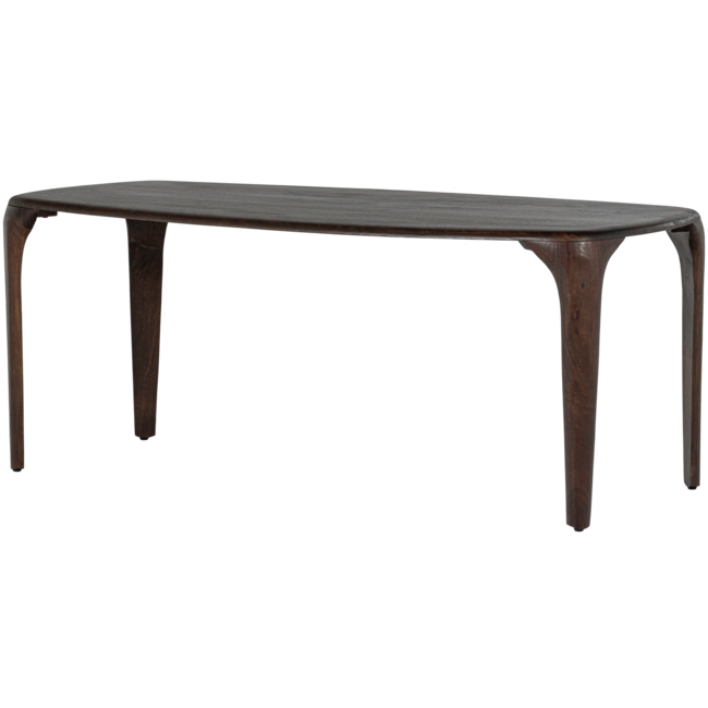 Woood Fiore Eettafel Mango Hout Donkerbruin 190x95 Cm
