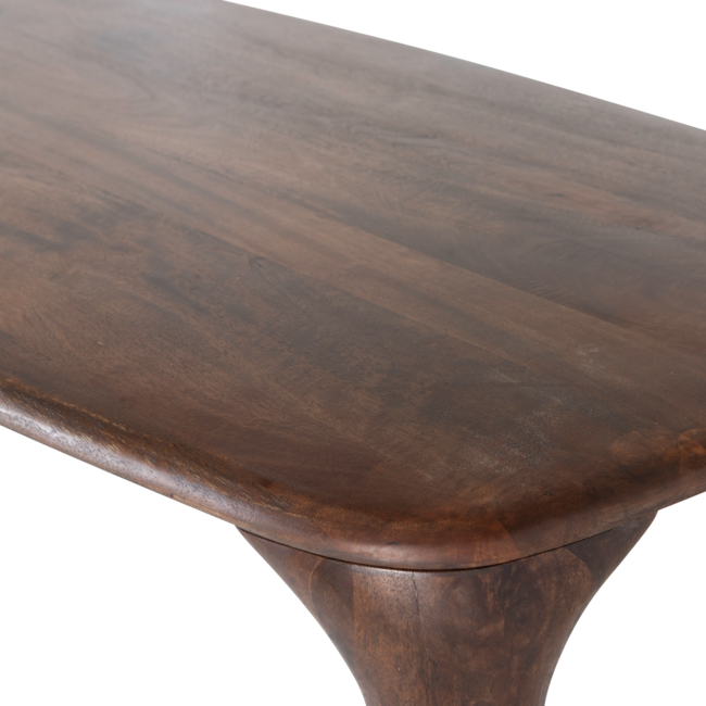 Woood Fiore Eettafel Mango Hout Donkerbruin 190x95 Cm