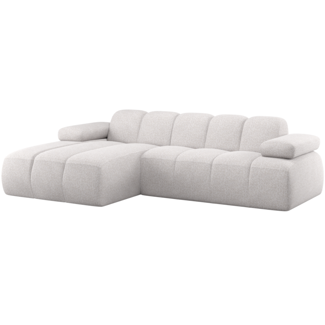 Woood Mojo Chaise Longue Bank Links Boucle Ecru Melange