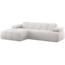 Woood Mojo Chaise Longue Bank Links Boucle Ecru Melange