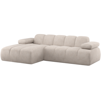 Woood Mojo Chaise Longue Bank Links Ribstof Ecru