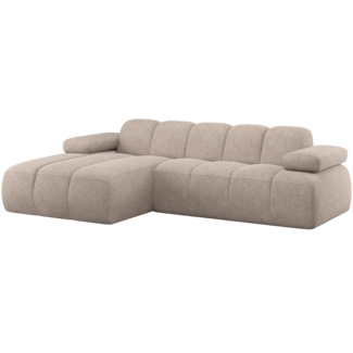Woood Mojo Chaise Longue Bank Links Wollig Donkerzand