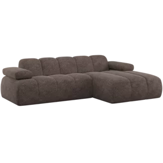Woood Mojo Chaise Longue Bank Rechts Wollig Bruin