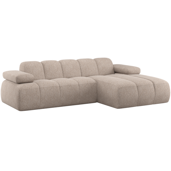 Woood Mojo Chaise Longue Bank Rechts Wollig Donkerzand