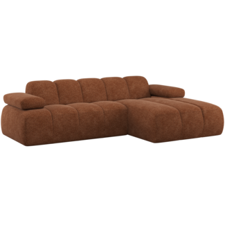 Woood Mojo Chaise Longue Bank Rechts Wollig Roestbruin