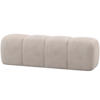Woood Mojo Eetbankje 164 Cm Ribstof Ecru