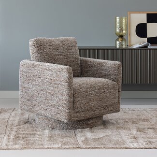 Woood Oska Draaifauteuil Bruin Melange