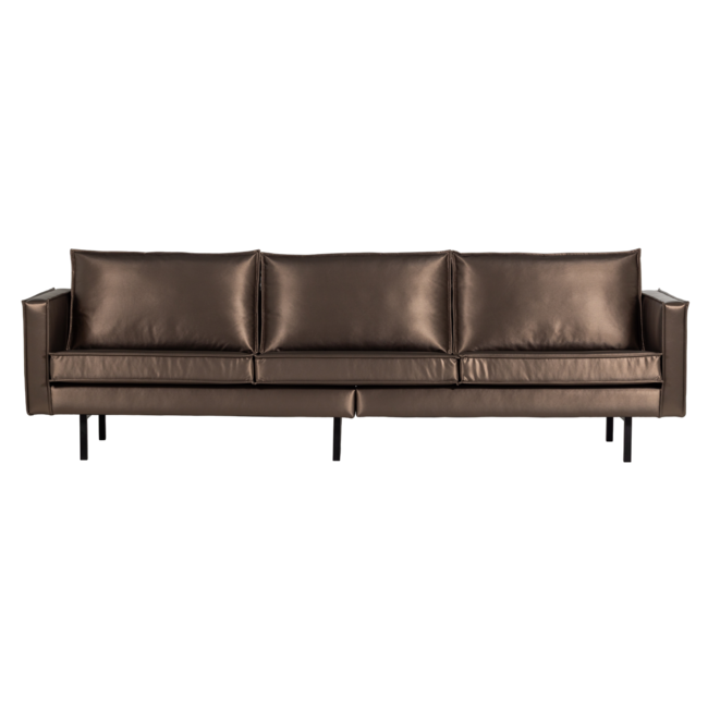 Woood Rodeo 3-Zits Bank Metallic Koper Bruin