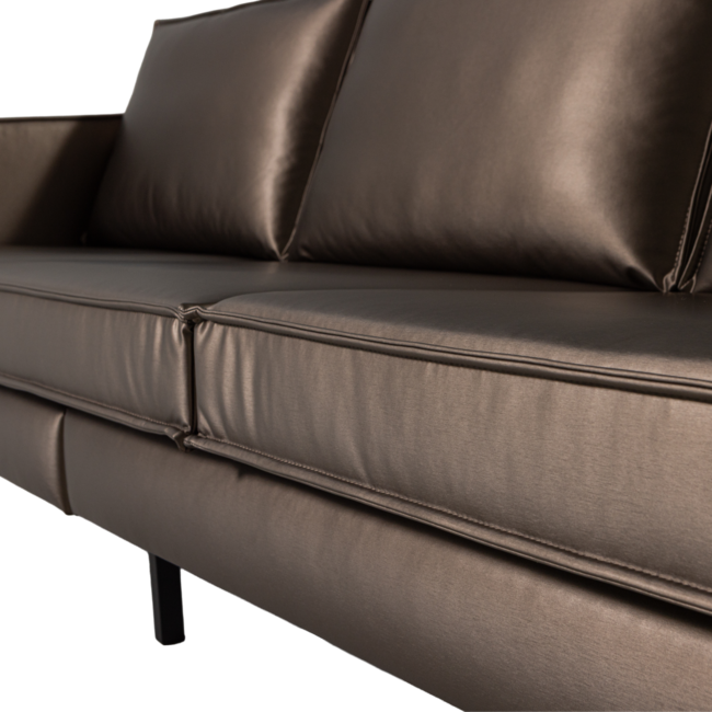 Woood Rodeo 3-Zits Bank Metallic Koper Bruin