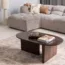 Woood Seam Salontafel Mango Hout Donkerbruin