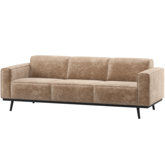 Woood Statement 3-Zits Bank 230 Cm Chenille Velvet Taupe