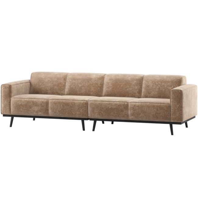 Woood Statement 4-Zits Bank 280 Cm Chenille Velvet Taupe