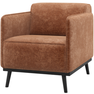 Woood Statement Fauteuil Met Arm Chenille Velvet Terra