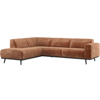 Woood Statement Hoekbank Links Chenille Velvet Terra