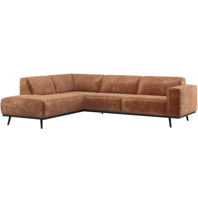 Woood Statement Hoekbank Links Chenille Velvet Terra