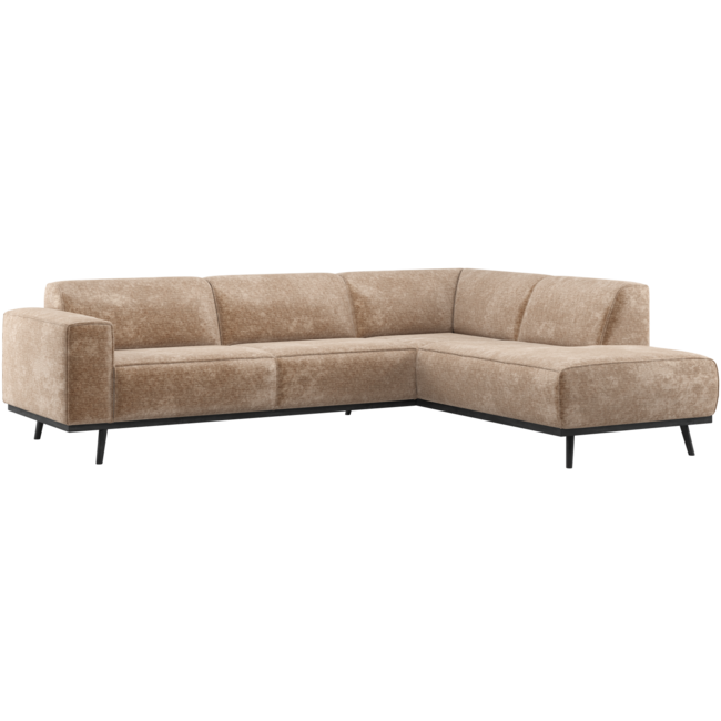 Woood Statement Hoekbank Rechts Chenille Velvet Taupe