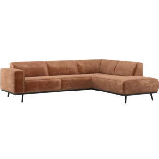 Woood Statement Hoekbank Rechts Chenille Velvet Terra