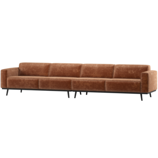 Woood Statement Xl 4-Zits Bank 372 Cm Chenille Velvet Terra