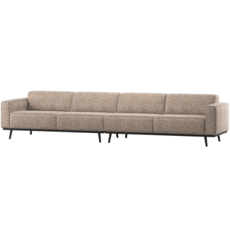 Woood Statement Xl 4-Zits Bank 372 Cm Lichtbruin Melange