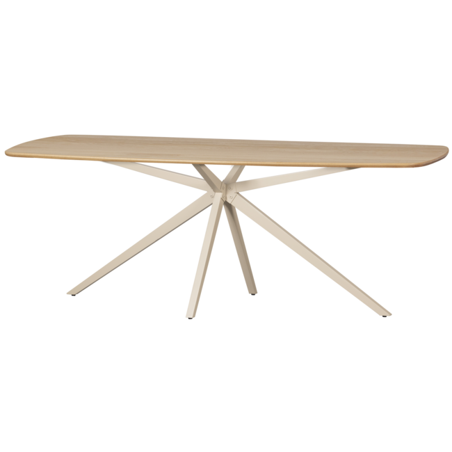 Woood Tablo Eettafel Deens Ovaal Verjongd 220x100 Cm Transparant [fsc]