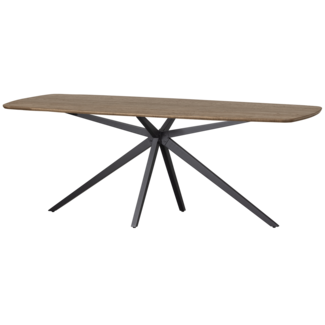 Woood Tablo Eettafel Deens Ovaal Verjongd 220x100cm Cashmere Brown [fsc]