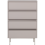 Woood Tours Ladekast 4 Lades Melamine/Mdf Zand