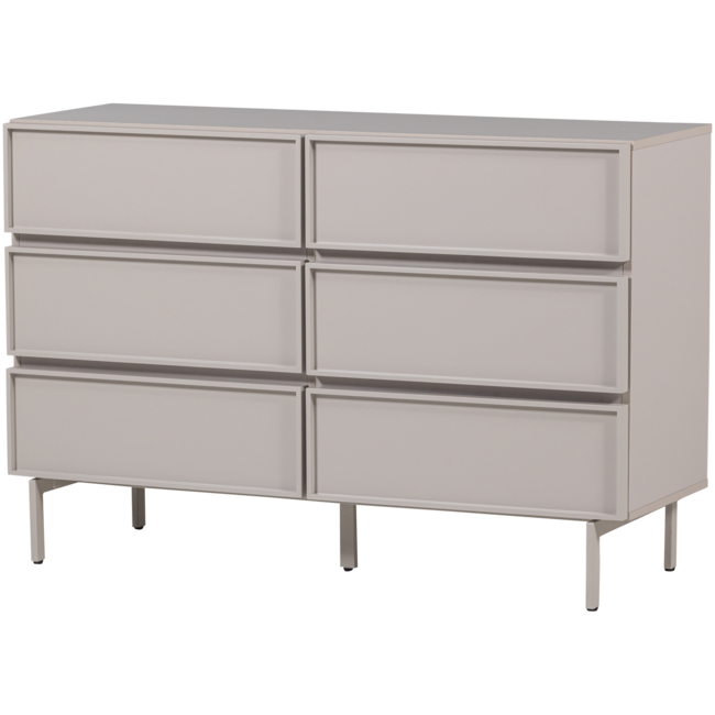 Woood Tours Ladekast 6 Lades Melamine/Mdf Zand