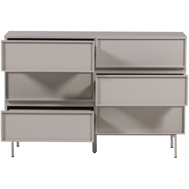 Woood Tours Ladekast 6 Lades Melamine/Mdf Zand