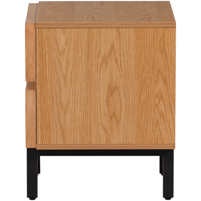 Woood Tours Ladekast/Nachtkastje 2 Lades Melamine/Mdf Naturel