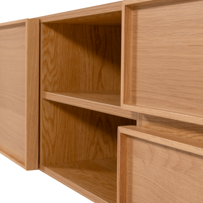 Woood Tours Tv Meubel 180 Cm Melamine/Mdf Naturel