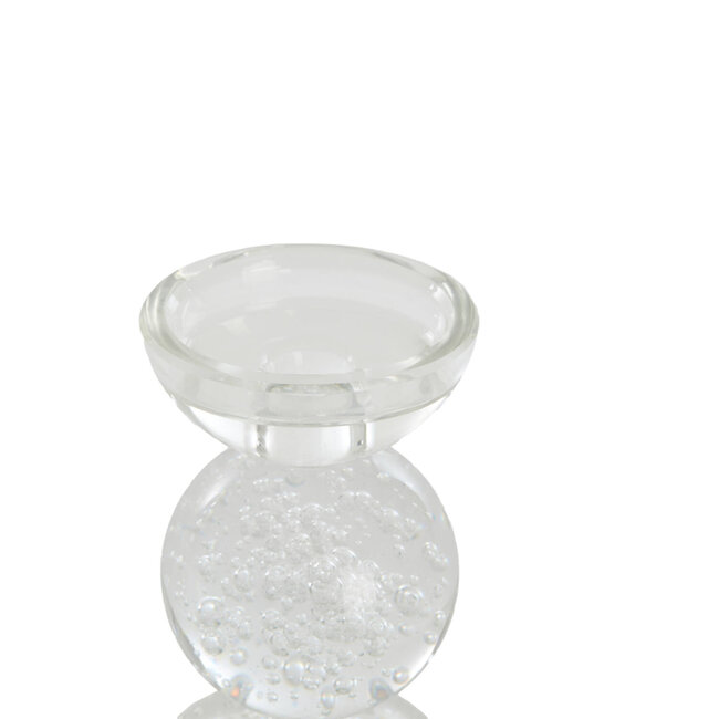 Light en Living Kaarsenhouder ITINGA glas bubbel helder Ø9,5x15,5 cm van Light & Living