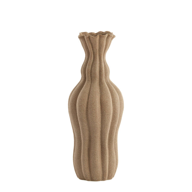 Light en Living Vaas deco Ø17,5x47,5 cm SILVIO keramiek mat bruin