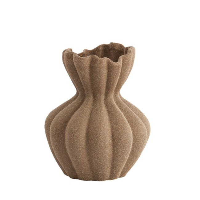Light en Living Vaas deco Ø20,5x24,5 cm SILLIAN keramiek mat bruin