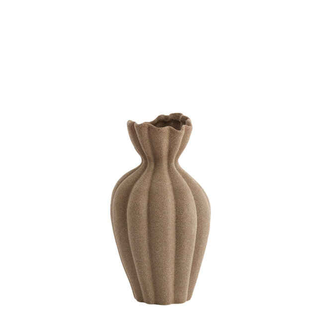 Light en Living Vaas deco Ø19x35,5 cm SILLIAN keramiek mat bruin